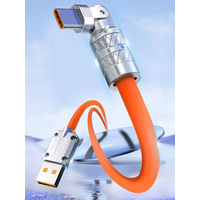 120W 6A Mobile Phone Type C Fast Charging Cable Rotating Head Charging Wire USB Data Cable For Samsung Xiaomi Huawei Data Cord