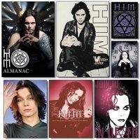 1pc Cool Singer V-Ville V-Valo HIM Poster Sticker Print Waterproof Wall Art For Living Room Bedroom Home Decor