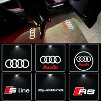 LED Door Sign Welcome Light Laser Projection Light For Audi Sline S3 S4 S5 S6 S7 RS Quattro Q7 Q5 A4 Car Accessories Decoration