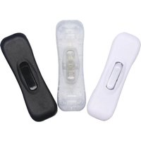 304 Led Light Bulb Halfway Rocker On Off Push Button AC Power Cable Switch Connector Online Switch White Black Transparent A2