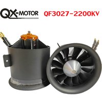 QX-MOTOR 70mm EDF QF3027 2200KV 6S Brushless Motor 12 Blades Ducted Fan CW CCW for RC Airplane Ducted Fan Plane DIY Parts