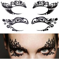 1 Piece Halloween Makeup Eye Temporary Tattoo Facial Face Transfer Sticker Beauty Supply For Party, Dancing, Ball, Etc