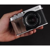 Wooden Camera Shake Non-slip Handle Grip Part for Fuji XE4 Fujifilm X-E4 Replacement Accessories with 3M Tape Walnut Rosewood