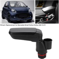 Central Armrest Box with Water Cup Holder Replacement for Mercedes Smart Fortwo Forfour 453 15-19 Car Cup Stand Water Cup Holder