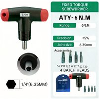 AliExpress Aliyiqi ALIYIQI 1,2,3,4,5,6 N.M Six Models T-Type Fixed Torque Screwdriver 5% Accuracy Hand Tools Torque Wrench Repair Bicycle Tools