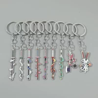 Anime Demon Slaye Sword Keychains Mini Japanese Katana Collection Souvenir Key Chains Enamel Pin Pendant Decor Exquisite Gifts