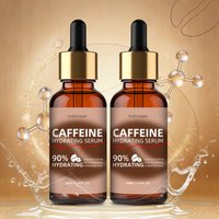 2pcs veérenae CAFFEINE HYDRATING SERUM, 24H Deep Hydration, Firms Skin, Fast-Absorbing, Non-Greasy. Day & Night Use