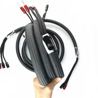 Pair WEL Signature HiFi Audio Biwire Speaker Cable Silver Spade & Banana Plug Speakon Loudspeaker Wire