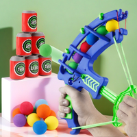 Bow and Arrow Launcher, EVA Foam Soft Dart Gun, Sponge Ball Indoor Throwing Toy, Crossbow Rapid-Fire Shooting Target Tube