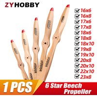 1 piece 6 Star 2 Blade Wooden RC Airplane Propeller 16x8 17x6 17x8 18x8 18x10 19x8 19x10 20x8 20x10 22x10 23x8