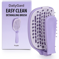 Self Cleaning Hair Brush Foldable Hairstyling Supplies Anti-Static Massage Comb for Women Girls Ladies Wives Mothers Home Salon