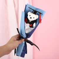 Bouquet Decoration Bear Bouquet Graduation Gift Teacher's Day Graduate Dr. Bear Bouquet Valentine'S Day Birthday Party