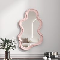 Modern French Style Cloud Shaped Irregular Vanity Mirror Wall Mounted Desktop Vanity Mirror for Bathroom Bedroom Home Decor