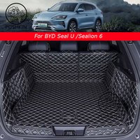 Tapis de coffre en cuir personnalisé pour BYD Seal U Sealion 6 Song Plus DMI, doublure de cargaison durable, tapis de coffre, couverture intérieure, accessoires de voiture