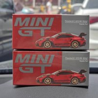 New Hot Mini Gt 1:64 #1060 Porsche 911 (992) Gt3 Rs Weissach Packaging Guards Red Alloy Die Cast Car Model Collection Gift Toys