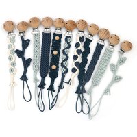New Arrival Macrame Baby Hemp Pacifier Chain Handmade Cotton Dummy Holder