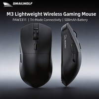 SMAILWOLF M3 PRO Wireless Bluetooth three-mode mouse E-sports gaming laptop desktop PAW3311 wired home Lightweight FPS
