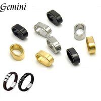 10pcs 316L Stainless Steel Leather Cord Beads 12*6mm Double Spacer Beads for Leather Bracelet DIY Jewelry Making Accessories