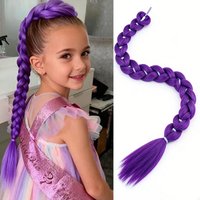 Wig ponytail witch hunting group cos wig purple braid wig ponytail braid