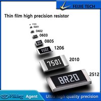 10PCS/lot 0603 0.01% 25PPM high-precision resistor 1R 10R 50R 100R 150R 200R 470R 680R 910R 1Kohm 2Kohm 10Kohm