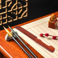 Natural Wood Paper Cutter Premium Chinese Art Letter Opener Sharp Edge Safe Handheld Envelope Opener for Office Supplies Rice
