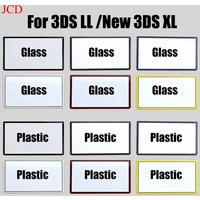 JCDFor 3DSLL 3DSXL New 3DS XL LL Game Console Repair Replacement Plastic & Glass Upper Screen Lens Mirror Front Top Frame Cover