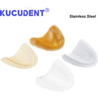 20Pcs/Pack Dental Reinforcement Mesh Golden Metal Palatal Reinforcement Mesh for Upper and Lower Palatal Denture Materials Tool