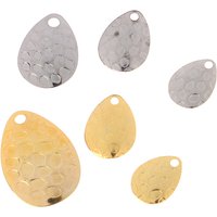 20Pcs For Tackle Craft Bait Tool Metal Fishing Spinner Blades Waterdrops Shape Spoons Plaice Lure DIY Hard Bait Accessories