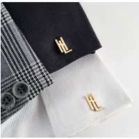 Customized personalized cufflinks with initial letter design for groom's exclusive wedding souvenirs for special occasions
