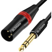 1/4 inch TRS to XLR male cable, balanced 6.35mm TRS plug to 3-pin XLR male TRS male to XLR male microphone cable