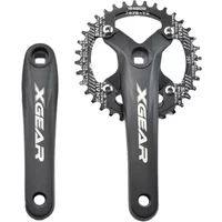 AliExpress GOLDIX Square Hole Bicycle Crankset 104BCD Single Chainring Forging Aluminum Alloy Crank 170mm length Black 32/34/36/38/40/42T
