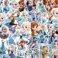 50pcs Cartoon Frozen Elsa Stickers Princess Anna Cute Decal Laptop Phone Fridge Suitcase Diary Scrapbooking Sticker