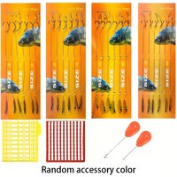 Carp Fishing Hair Rigs - High Carbon Steel Curved Barbed Carp Hook Swivel Boilies Fishing Rigs with Braided Thread Line Ro