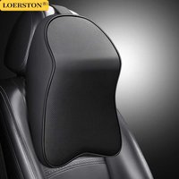 3D Nappaleder Memory Foam Kopfstütze Auto Nackenkissen Unterstützung Nackenstütze Kissen für Auto Schmerzlinderung Reise Nackenstütze