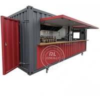 20FT Customize Modern Outdoor Mobile Shipping Container House Food Kiosk Outdoor container bar Europe Standard