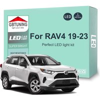 10Pcs Canbus LED Interior Light Bulb Kit For Toyota RAV4 MK5 V 2019 2020 2021 2022 2023 Car Indoor Reading License Plate Lamp