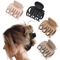 4Pcs Small Hair Claw Clips for Women Double Row Teeth Medium Hair Claws Girls Hairpins for Thin Hair Fashion Hair Accessories