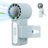 Clip On Fan Portable Handheld Mini Fan LED Display USB Rechargeable Cooling for Home Car Stroller Desk Outdoor Travel