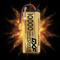 DXF 4S 15.2V Graphene Lipo 10000mAh 150C Bateria Grafenowa Lipo 10000mAh 150C w wersji Gold, seria Racing, obudowa HardCase, złącze XT90 EC5 do samochodów RC, ciężarówek, Evader BX, Truggy, Buggy 1/8
