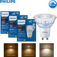Philips GU10 PAR16 LED MASTER 5.5W 220-240V Bulb Dimmable 2700K 3000K 6500K White LED Spot Light Replace 80W Halogen Lamps