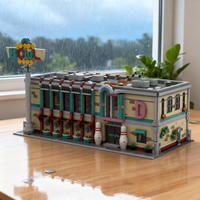 1719pcs MOC Retro Arcade Diner Compatible Set Modular Streetscape Model Building Blocks Home Decor Perfect Gift Choice For Boys