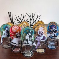 Spiel Figur XIAO Cyno ZHONGLI Tartaglia Kaedehara Kazuha Stand Acryl Figur Scaramouche Venti Xiao Modell Platte Dekor