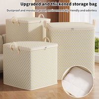 30/110/150/220L Portable Large Capacity Clothes Quilt Storage Bag Dust-proof Toy Home Moving Storage Bag Wardrobe Accessories