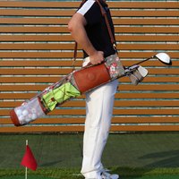 Tourbon Outdoor Golf Club Bag Sunday Bags Sticks Carry Case Golf Balls Pouch Canvas Flower Driving Range Storage Cover 83CM