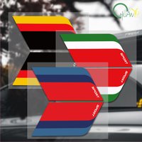 Car leaf panel stickers, side door mudguard stickers, racing car stickers, reflective waterproof three color stickers