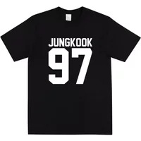 Jungkook 97 Grafische Tee Kpop Muziek Groep Shirt Jungkook Jimin Suga J-Hoop Shirts Leger Boter Tshirt Fans women t shirt