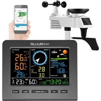 Internet Wireless Weather Station Weather Forecast Temperature Pressure Humidity Wind Rain Gauge Moon Phrase Alarm Clock Tester