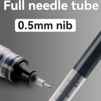 3-24Pcs Straight Liquid Gel Pen Quick-drying, Large-capacity 0.5mm Black Blue Ink for Writing School Office Stationery Supplies