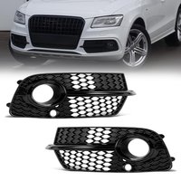 Front Bumper Fog Light Grille For Audi Q5 Sport 2013 2014 2015 2016 2017 Fog Lamp Cover Honeycomb Grill 8R0807681N 8R0807682N