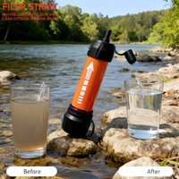 Emergency Portable Water Purifier for Hiking - Survival , Fast Purification, Safe for Natural Water, On-The-Go Essential Gear